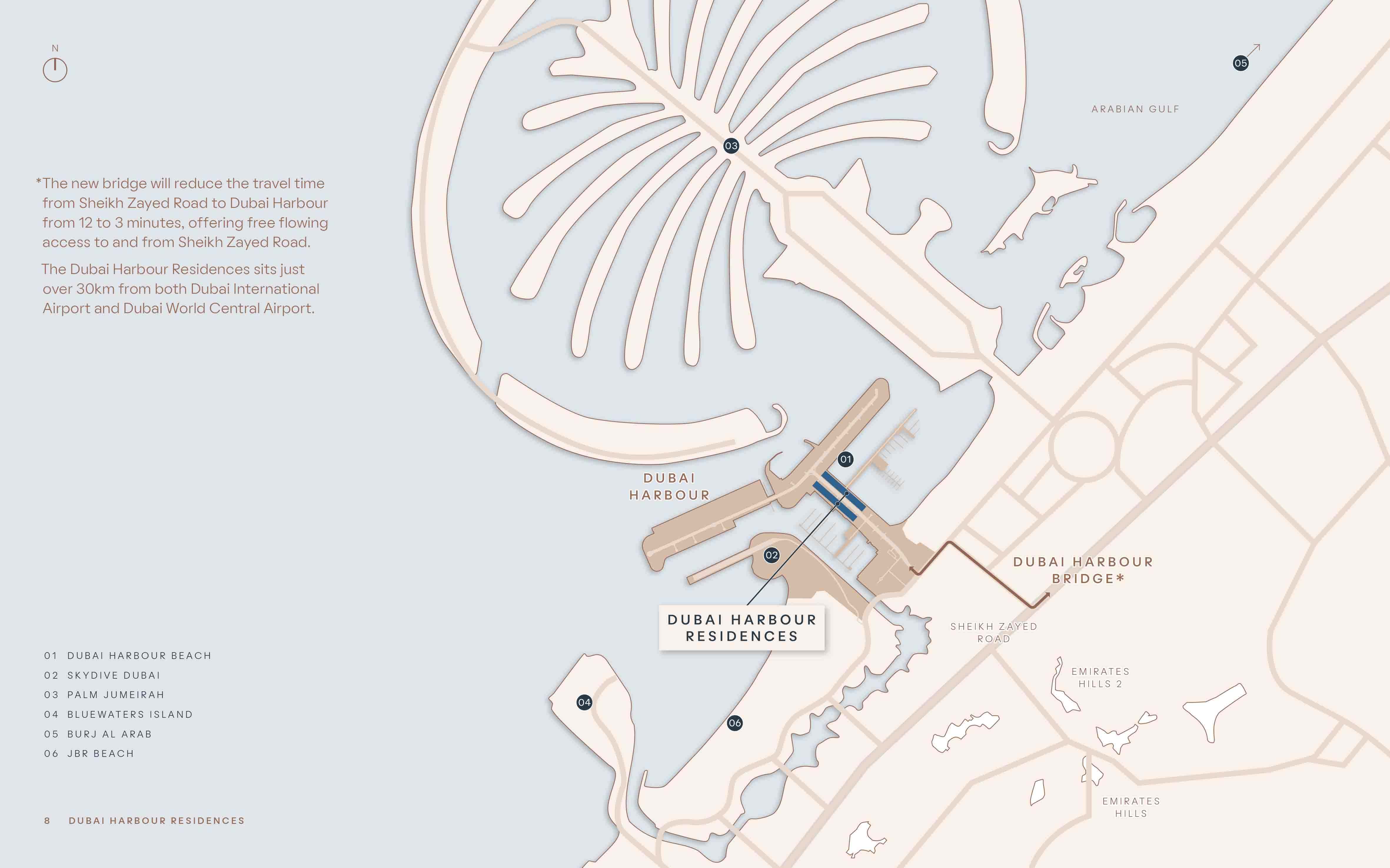Location of Harbour Residences at Dubai Harbour